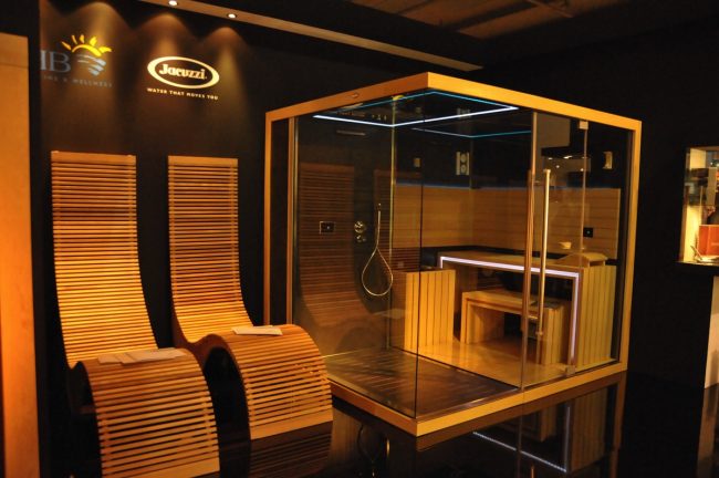 Sauna combinata Sasha con doccia
