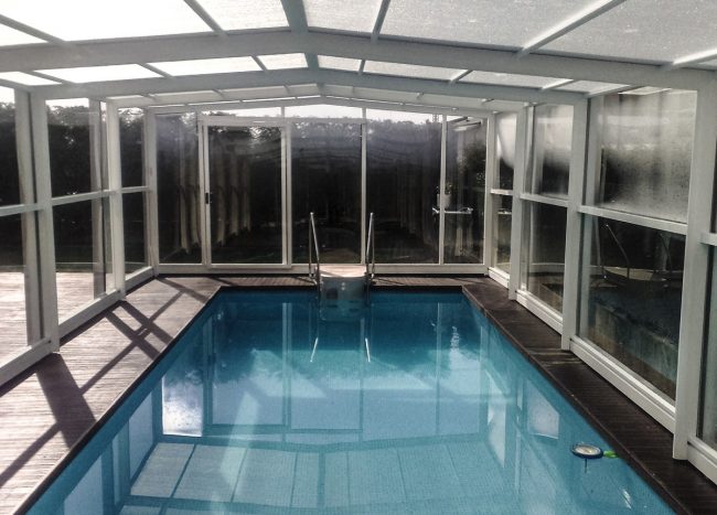 Copertura telescopica alta per piscina