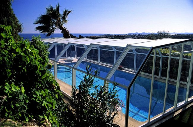 Copertura telescopica alta per piscina