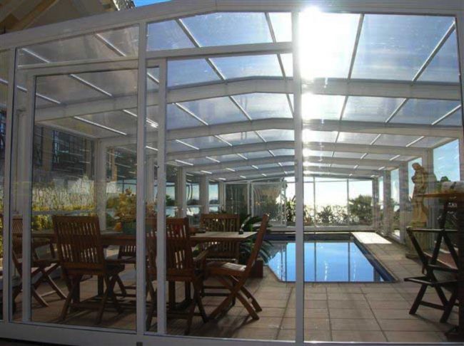 Copertura telescopica alta per piscina