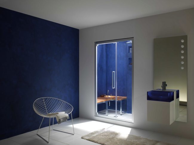 Panche in teak con fonte ad angolo