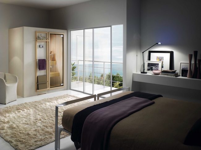 Sauna Koko finitura acero